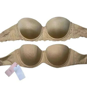 Calvin Klein Strapless Bra Bundle – Set of 2, Nude, Size 32D